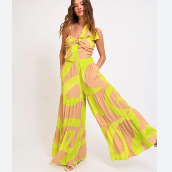 Brand New HUTCH BOW-FRONT WIDE-LEG JUMPSUIT - Picture 3 of 8